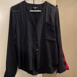 Like new 100% silk button down